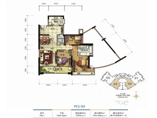 陵水县雅居乐碧海帆影110平方米 3室2厅2卫