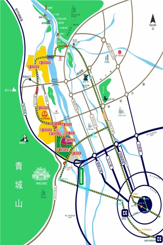 成都万达城交通图区位图 成都万达城交通图区位图