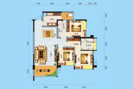 梦想典城3室2厅1厨2卫建面112.61㎡