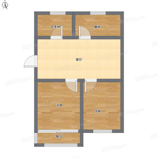历城七里河葡萄园小区 2室2厅 85㎡ 1900元/月
