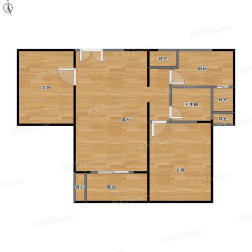 翔安新城首开领翔国际 2室2厅 89㎡ 1500元/月