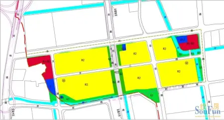 园区东兴路与通园路西南地块土地利用规划图