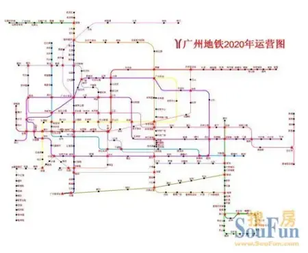 浅析广州地铁13号线线路图 扫描惠及区域以及楼盘