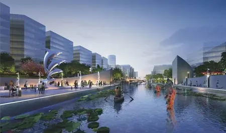 吴中太湖新城七子水街效果图