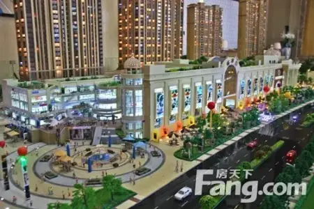 整体建筑由环球港,万豪国际大酒店,b34两栋商业楼,a123三栋住宅
