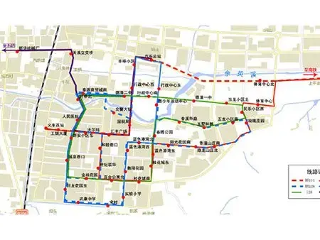 可在下跨塘桥站点下车,通过转乘111线或者使用公共自行车到达高铁站