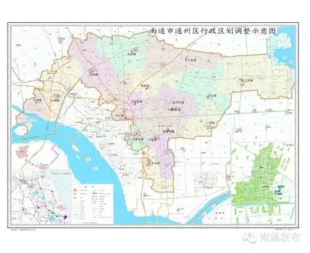 南通市通州区部分行政区划调整