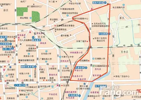 东港路小学对口第十二中学学区房地图
