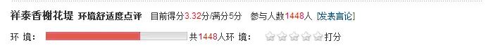 祥泰香榭花堤居住舒适度点评