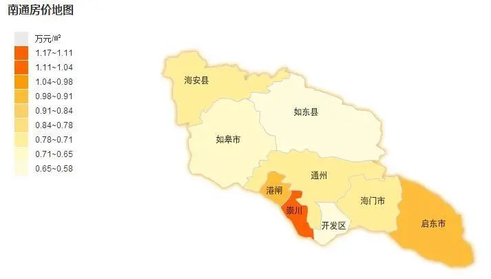 南通8月房价地图新鲜出炉 南通8月房价地图新鲜出炉