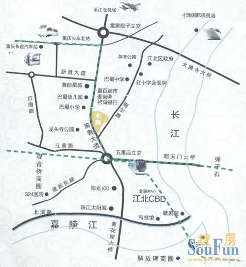 庆业九寨印象的相册-区位图