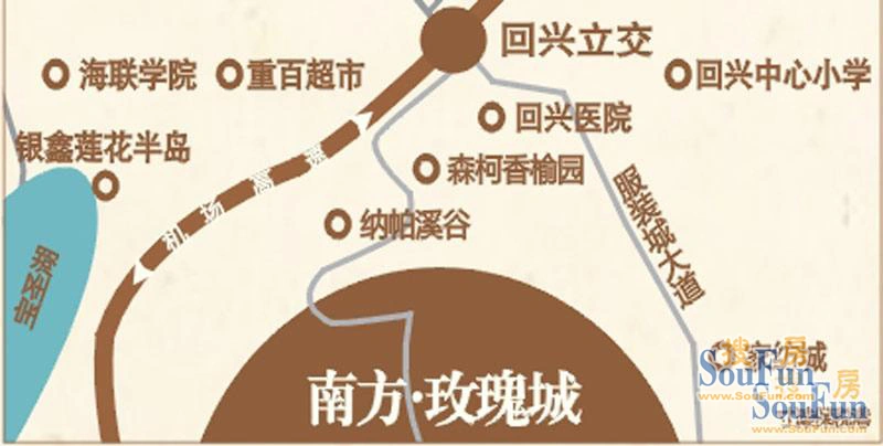 南方玫瑰城的相册-交通图 