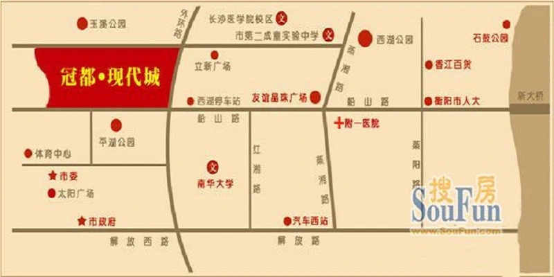 冠都现代城交通状况