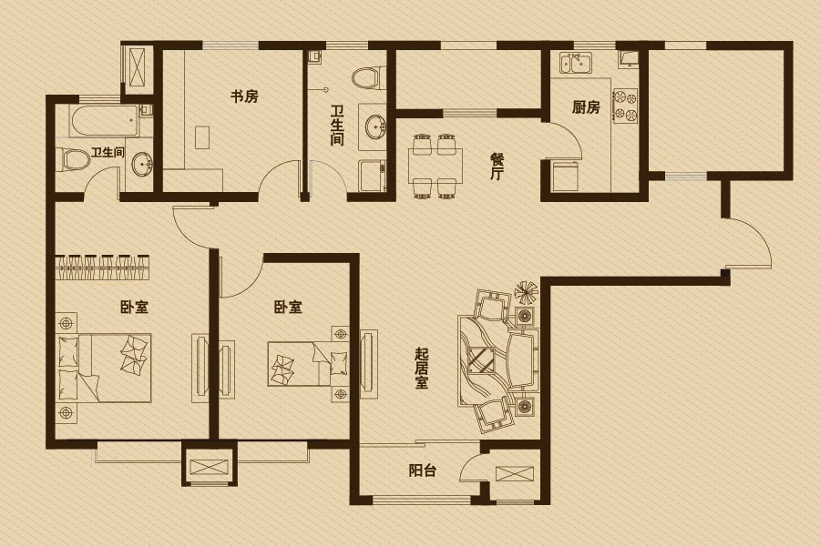 二孩时代120平小四室新型刚需总房款84万起