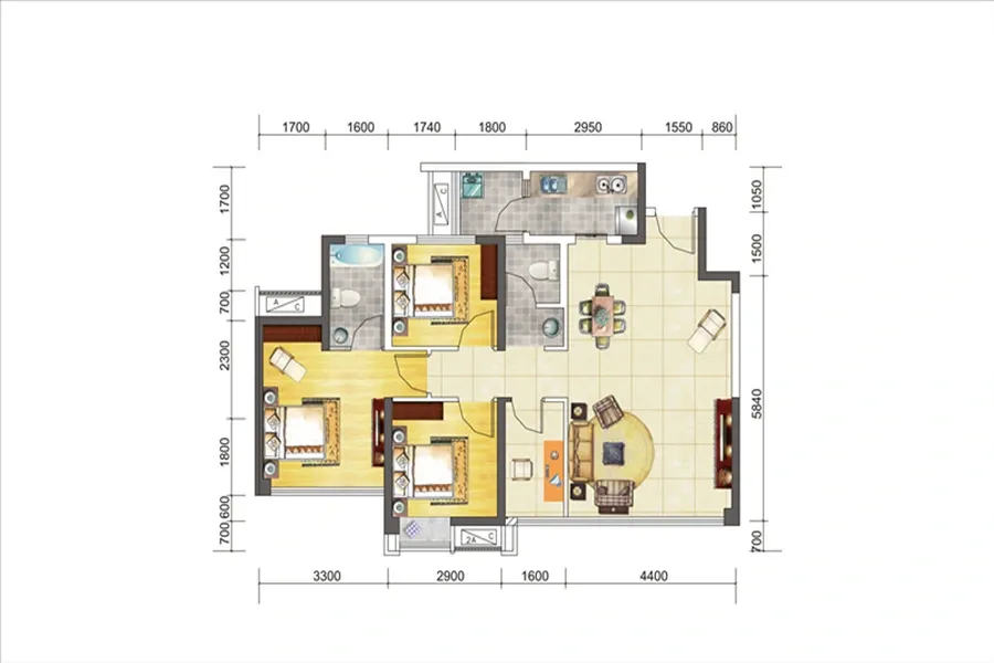 户型图交通状况:地铁3号线规划中,站点待定,地铁9与13号线交换站,站点
