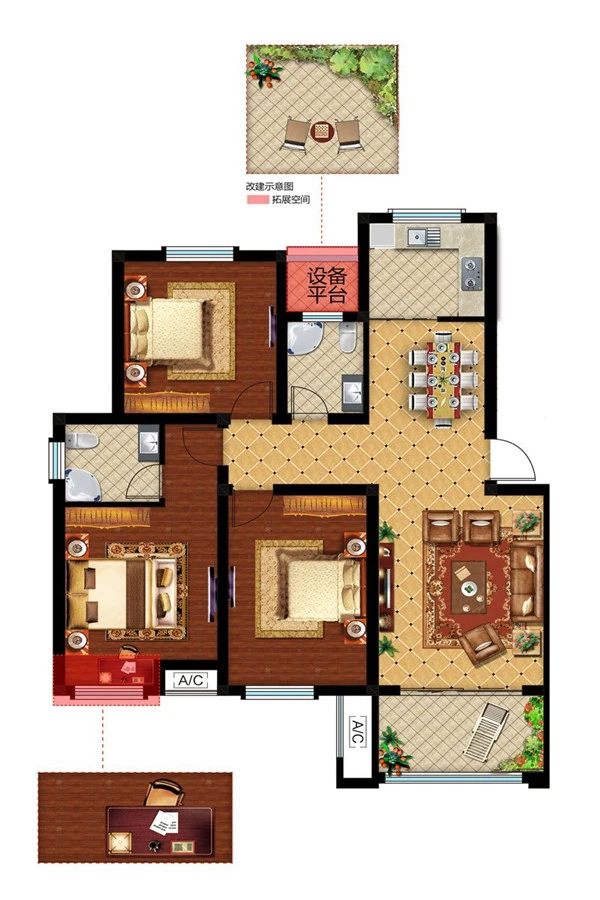 福達·國際城福達·國際城戶型3-2-2-1-115戶型圖