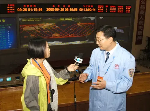 北京航天飞控科研计划部部长陈宏敏接受新华网专访 记者黄硕 摄新华网