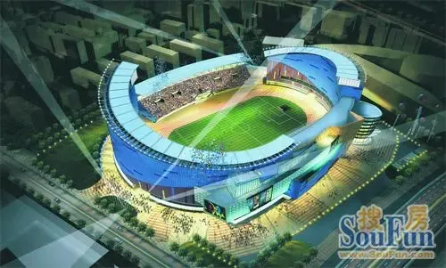 廖开民作品欣赏上海闸北体育场改建工程