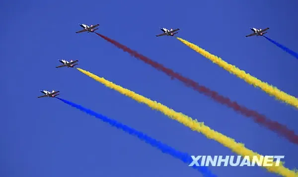 国庆阅兵——教练机梯队