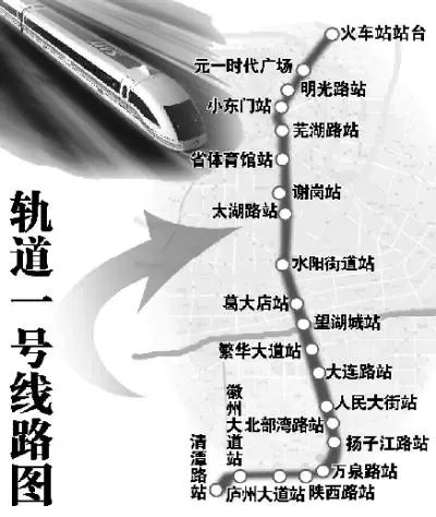 合肥轨道1号线线路图