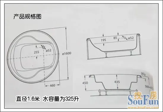 测评乐家威凯圆形水力按摩浴缸忙碌时尚人之选