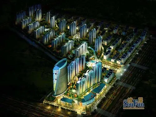汇成名郡鸟瞰夜景