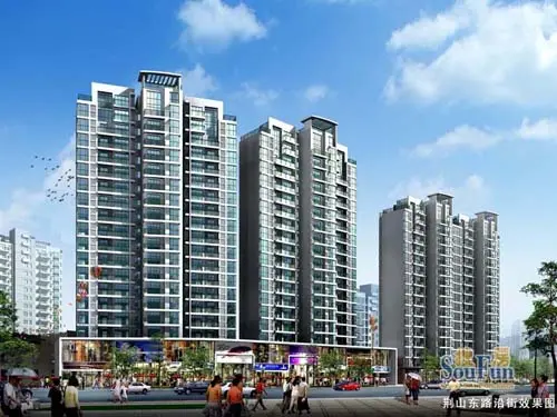 汇成名郡沿街效果图