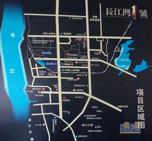 长江湾1号交通图