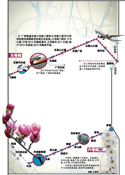 地铁六号线二期九号线获国家发改委批复