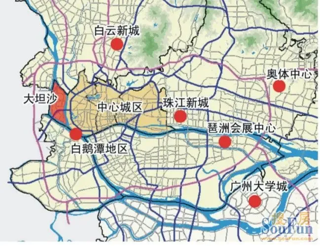 大坦沙岛规划出炉 江景双地铁宜居新区浮出水面