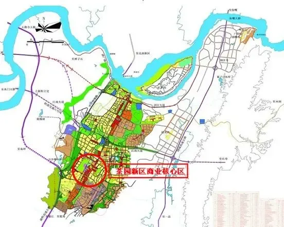 茶园新商圈土地利用规划图近年来,重庆市在国际金融危机的大背景下