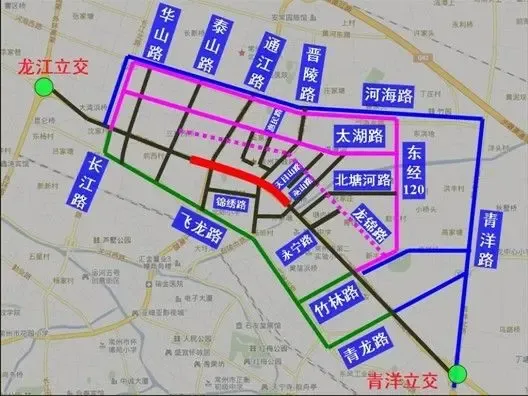常州龙城大道高架施工公交线临时调整方案征询稿