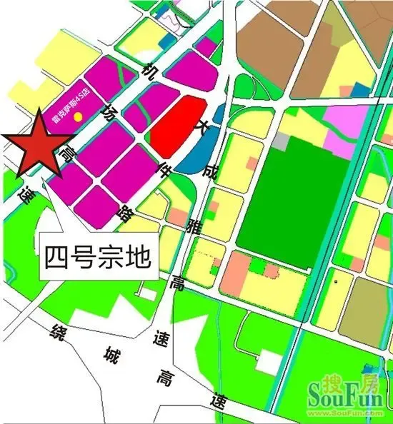 四号地块位置示意图