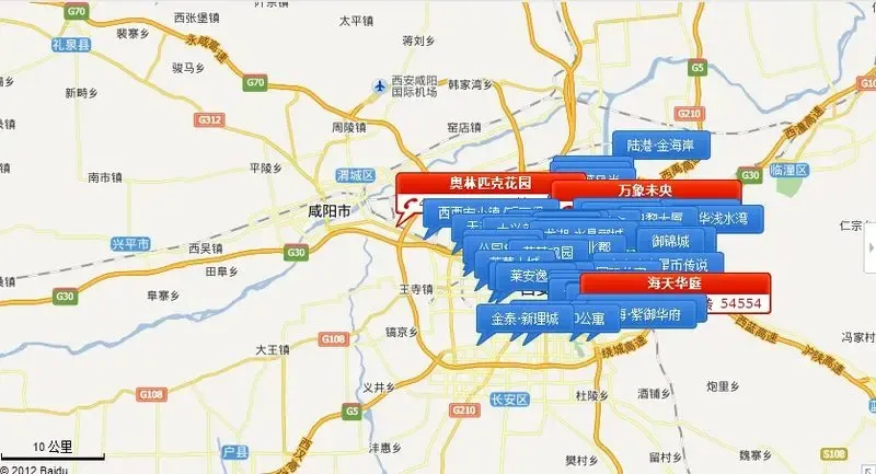 浐灞区西安楼盘分布图