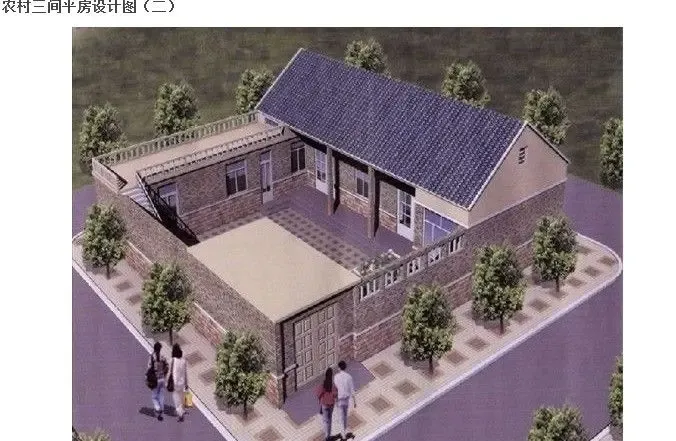 农村三间房屋设计图分享