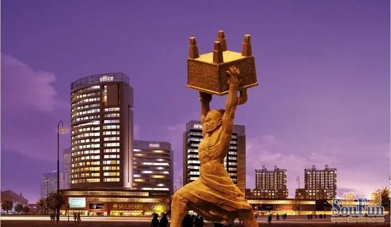 霸王举鼎依旧屹立在广场上,见证宿迁的发展