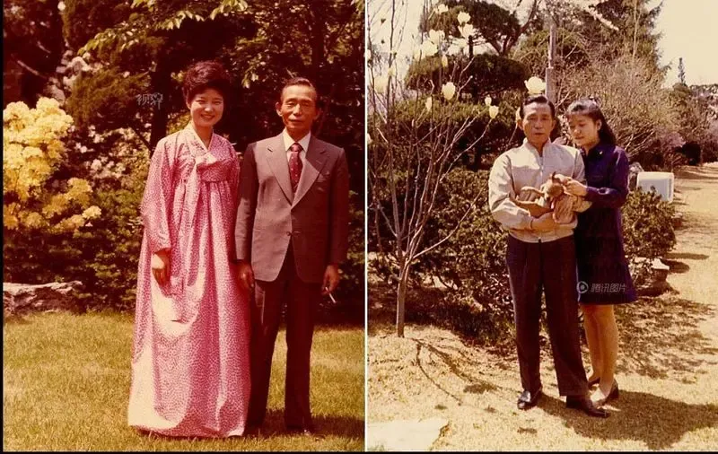 韩国首位女总统朴槿惠与其父朴正熙