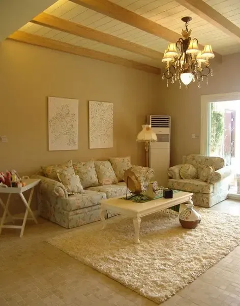 田园风客厅吊顶装修效果 唯美简约最爱文艺范(组图)