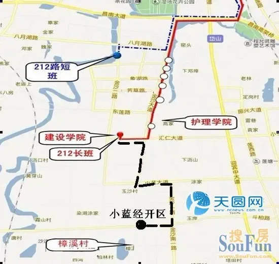 18日起212路长班公交线路调整 改建设职院始发