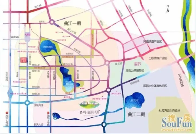 保利曲江春天里交通图