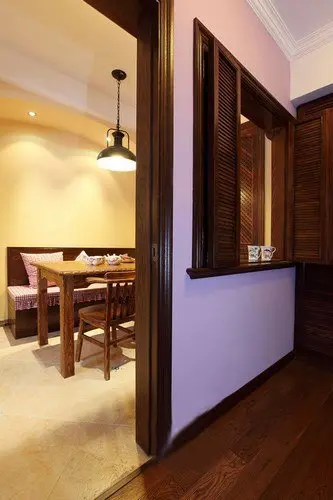 55平田园二居婚房装修设计效果图 餐厅隔出小卧室