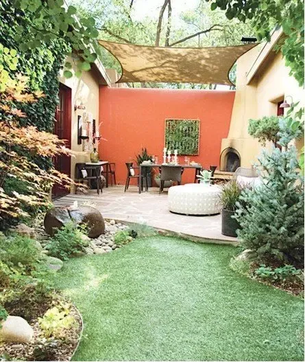 朗域装饰:8个花园区域遮阳棚巧设计不惧风吹日晒