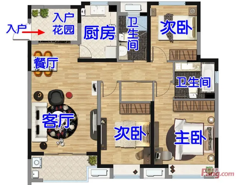 景瑞望府·115平米户型点评 不只是大!-扬州新房网-房天下