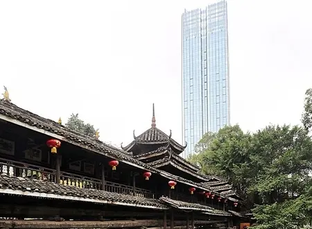  广西文物苑侗族风雨桥