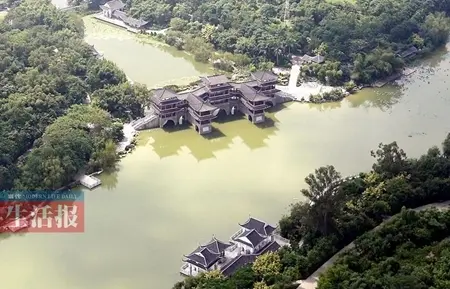 狮山公园风雨桥全景