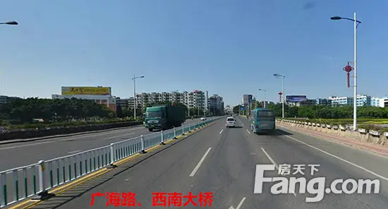 项目交通路网核心的广海大道是三水 城区东西向的主干道,东接南海区