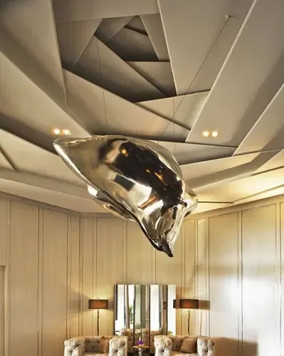 22款美不胜收的客厅吊顶设计头顶上的绝美艺术