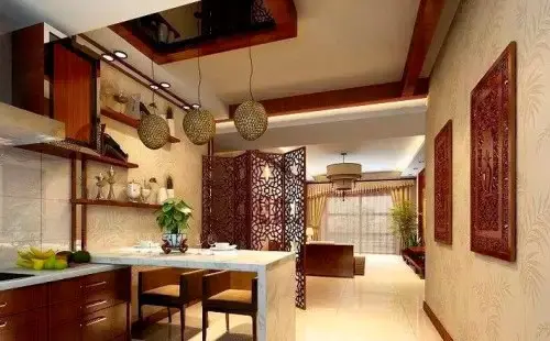中式厨房装修效果图