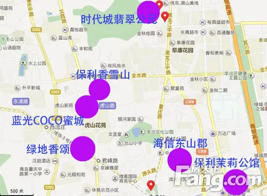2015青岛新盘分布地图