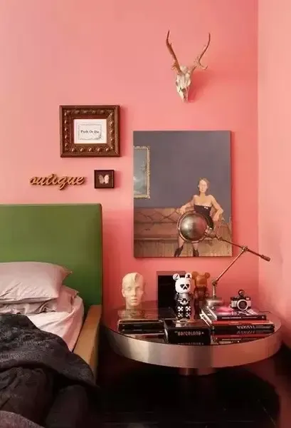 粉色 装饰 墙面 卧室